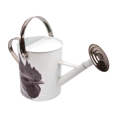 Regadera Metalica Animales de Granja Blanco y Negro